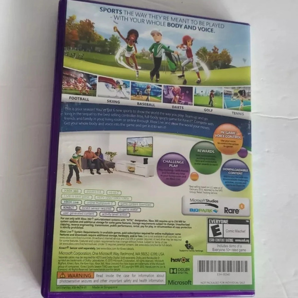 XBOX 360 Kinect sport games lot of 2 - Picture 7 of 9